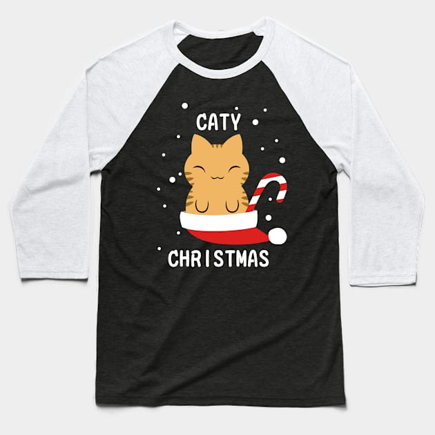 Caty Christmas Baseball T-Shirt by albertocubatas